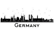 Germany City Skyline Silhouette 