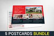 5 Real Estate Postcards Bundle