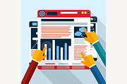 Set of Web Site Seo Analytics Charts