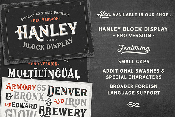 Hanley Rough Font Collection in Block Fonts - product preview 24
