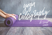 Yoga calligraphy for social media
