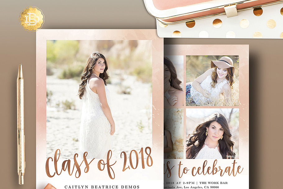 Senior Graduation Announcement SG004 in Card Templates - product preview 8