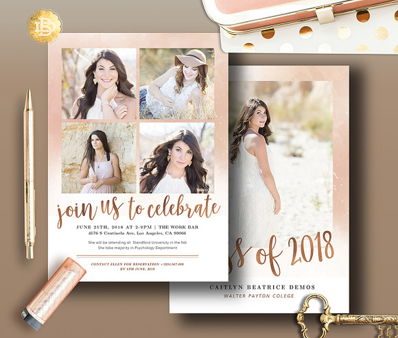 Senior Graduation Announcement SG004 in Card Templates - product preview 1