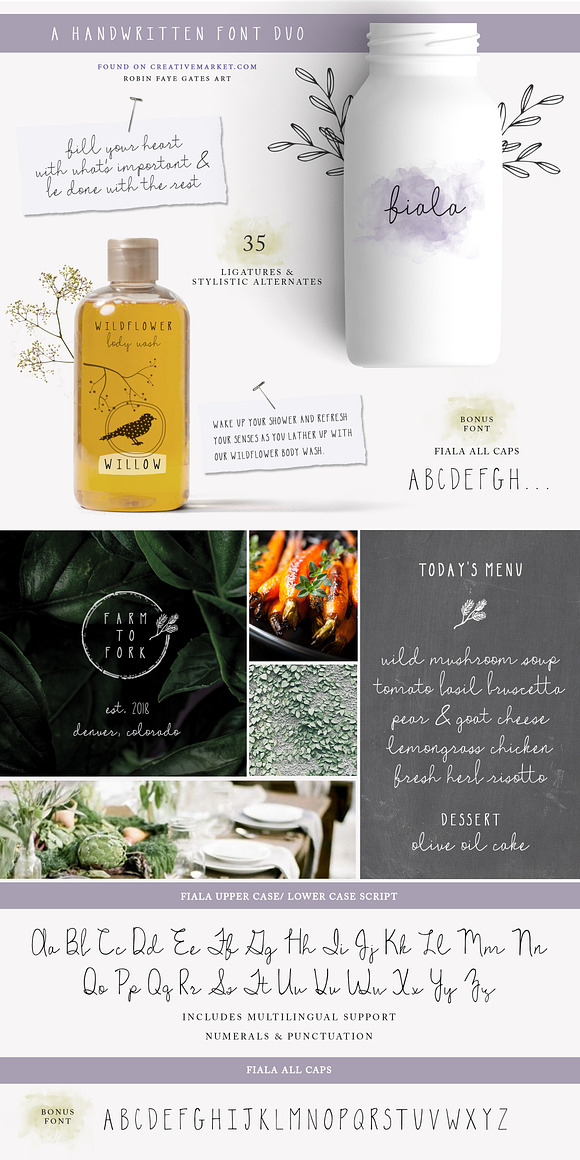 Fiala // A Handwritten Font Duo in Script Fonts - product preview 13