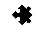 Web icon. Puzzle. vector 