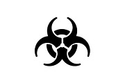 icon. Radiation hazard, biohazard 