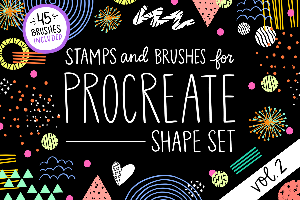 Procreate Stamp Shapes Set Vol.2 in Photoshop Brushes - product preview 8