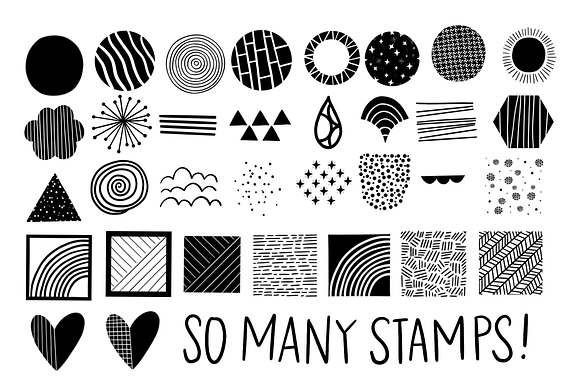 Procreate Stamp Shapes Set Vol.2 in Photoshop Brushes - product preview 3
