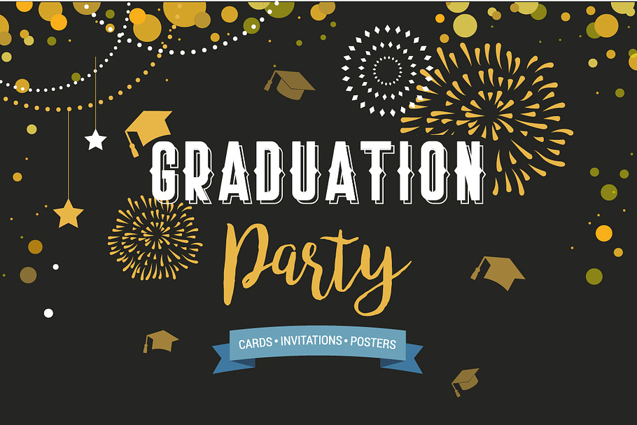 Graduation-invitations, card, poster