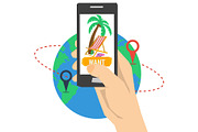 Vacation planning with smart phone