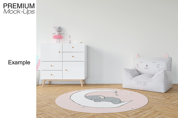 3 Types of Carpets in Kids Room Pack in Product Mockups - product preview 14