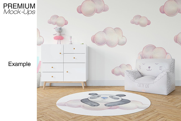 3 Types of Carpets in Kids Room Pack in Product Mockups - product preview 15