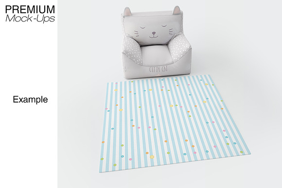 3 Types of Carpets in Kids Room Pack in Product Mockups - product preview 23