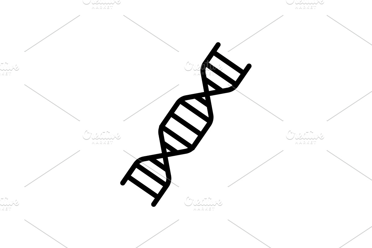 Web line icon. DNA molecule black  in Graphics - product preview 8