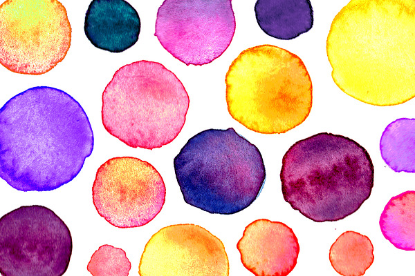 Abstract Colorful Polka dot Pattern