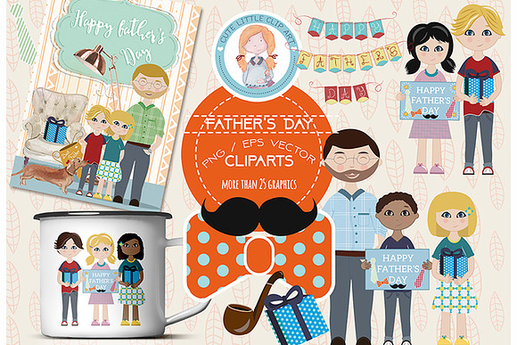 Father's day Clipart in Illustrations - product preview 5
