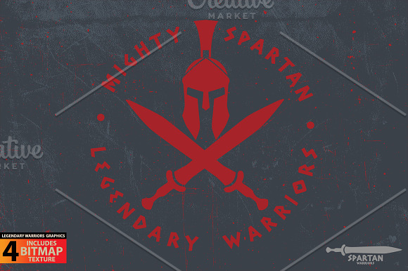 SPARTAN WARRIORS-Vector illustration in Illustrations - product preview 2