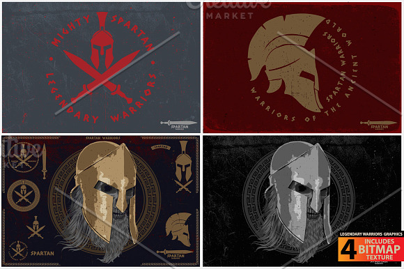 SPARTAN WARRIORS-Vector illustration in Illustrations - product preview 4