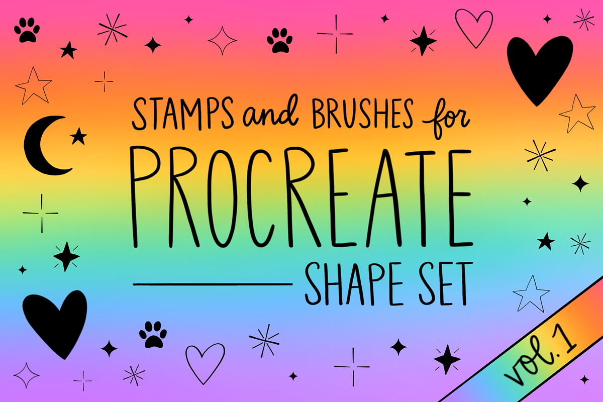 Procreate Stamp Shapes Set Vol.1 in Photoshop Brushes - product preview 8