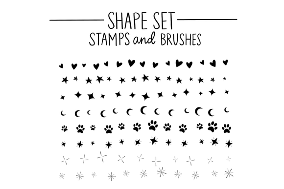 Procreate Stamp Shapes Set Vol.1 in Photoshop Brushes - product preview 3