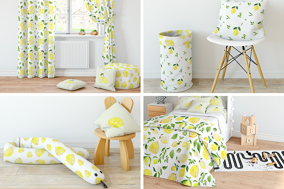 Lemons & Limes Watercolor Collection in Illustrations - product preview 3