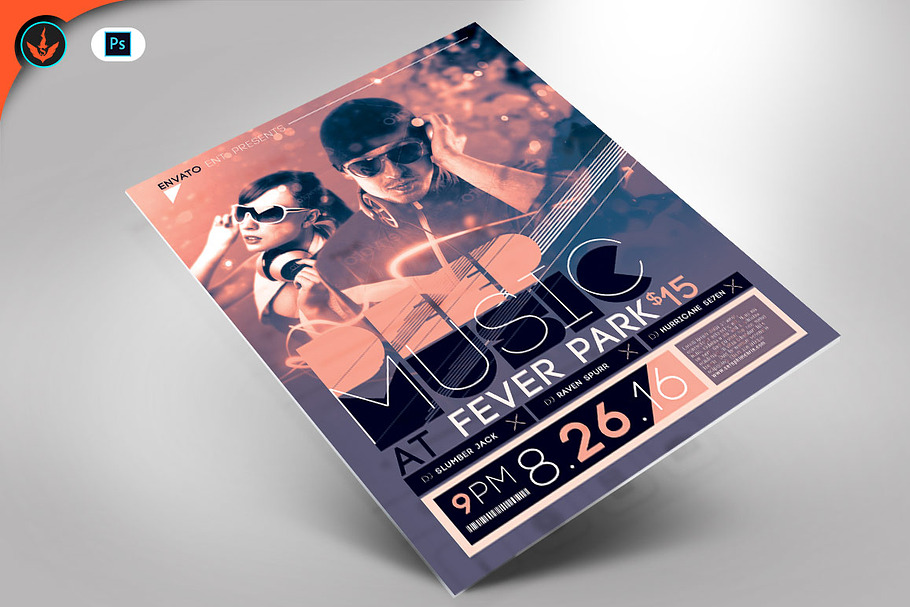 Deep Music DJ Flyer Template in Flyer Templates - product preview 8