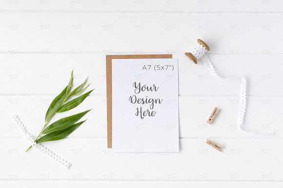 A7 Stationery Card Mockup Bundle in Product Mockups - product preview 2