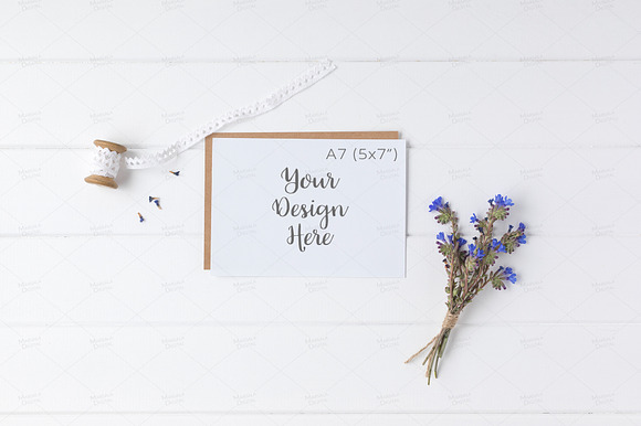 A7 Stationery Card Mockup Bundle in Product Mockups - product preview 3