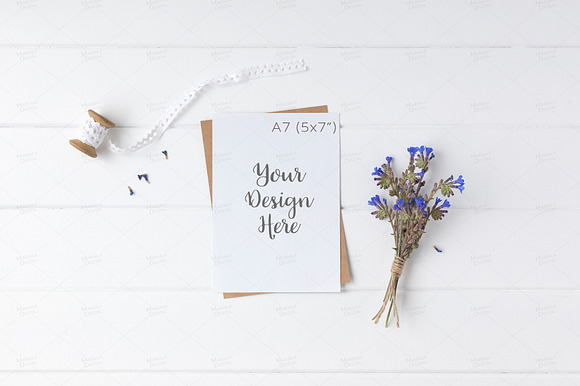 A7 Stationery Card Mockup Bundle in Product Mockups - product preview 4