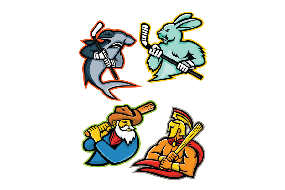 Baseball and Ice Hockey Team Mascots