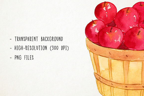 Watercolor Fall Clipart in Illustrations - product preview 3