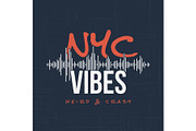 New York vibes. T-shirt and apparel vector design, typography, p