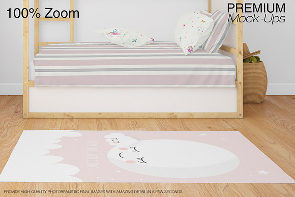 Carpets & Bed Set - Kids Room  in Product Mockups - product preview 2