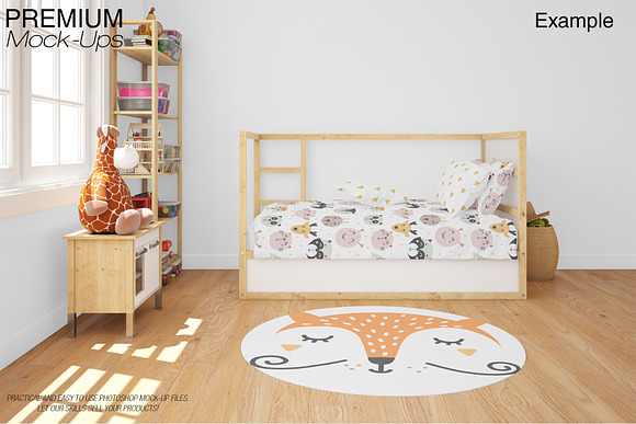 Carpets & Bed Set - Kids Room  in Product Mockups - product preview 11