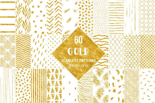 60 Gold Seamless Pattern Papers