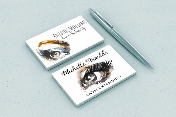 3 Watercolor eyes illustration set in Illustrations - product preview 1