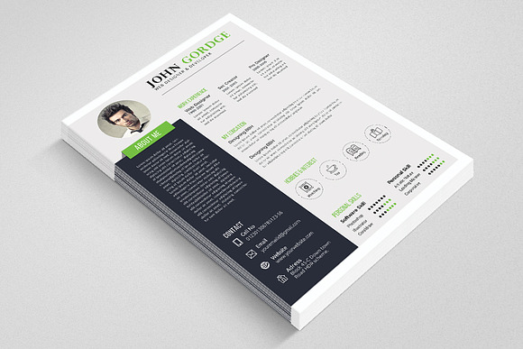 Creative Job CV Resume Word File in Resume Templates - product preview 1