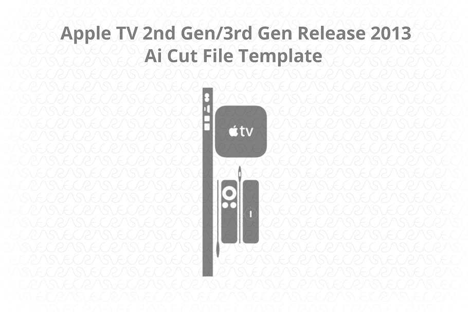 Apple TV 2nd Gen/3rd Gen Vinyl Skin  in Product Mockups - product preview 8