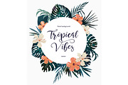 Exotic vector tropical logo.