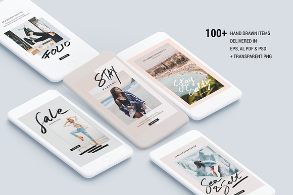 CANVA Instagram Hand-Drawn Stories in Instagram Templates - product preview 5