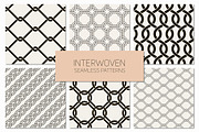 Interwoven Seamless Patterns Set