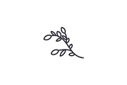 Botany line icon concept. Botany flat vector sign, symbol, illustration.