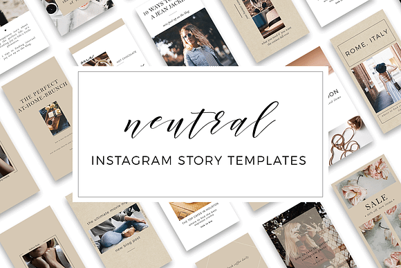 Neutral Instagram Story Templates in Instagram Templates - product preview 4
