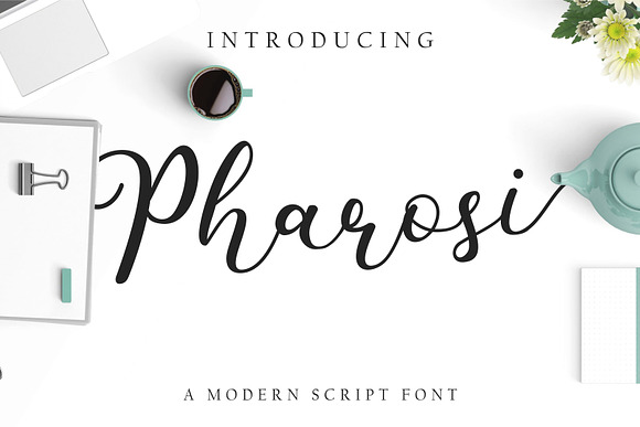Pharosi Modern Script Font in Script Fonts - product preview 6