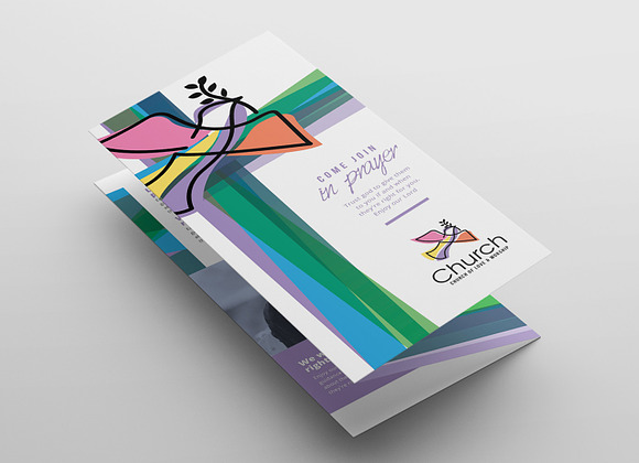 Modern Church Trifold Brochure in Brochure Templates - product preview 2