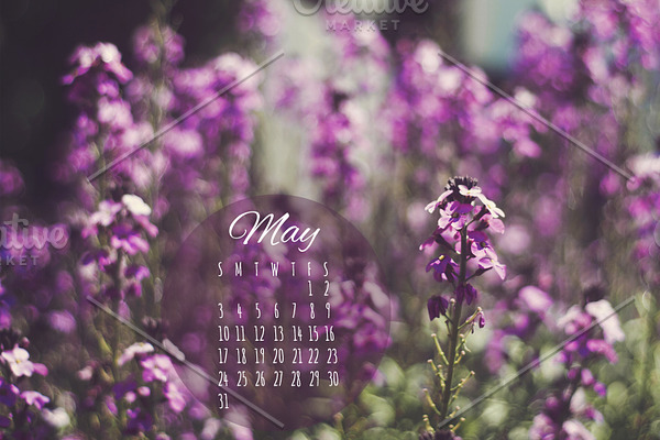 May 2015 Desktop Calendar Photo