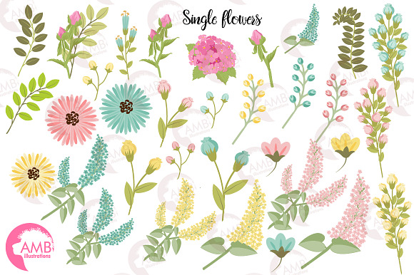 Spring Secret Garden Bundle AMB-2382 in Illustrations - product preview 2