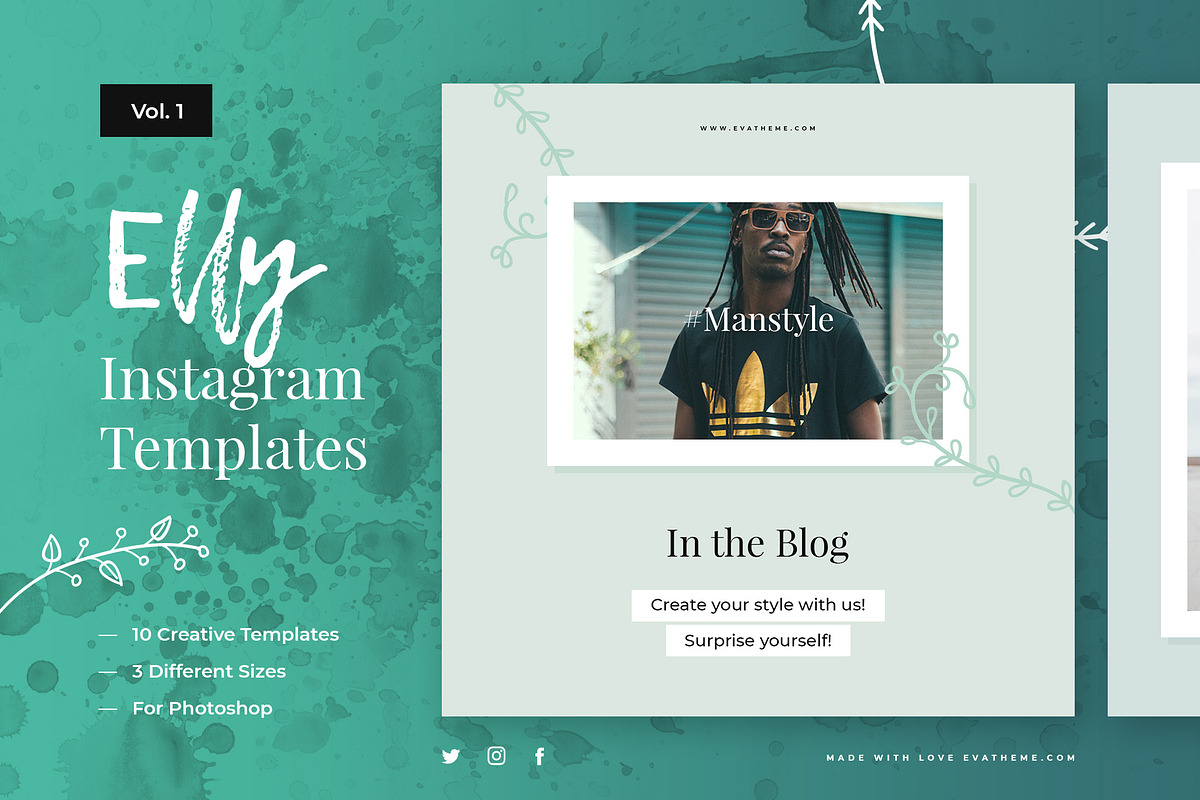 Elly Instagram Templates Vol.1 in Instagram Templates - product preview 8