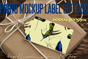Photo Mockup, label and gift box