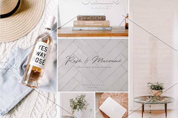 Rosé & Macramé - Styled Stock in Social Media Templates - product preview 1